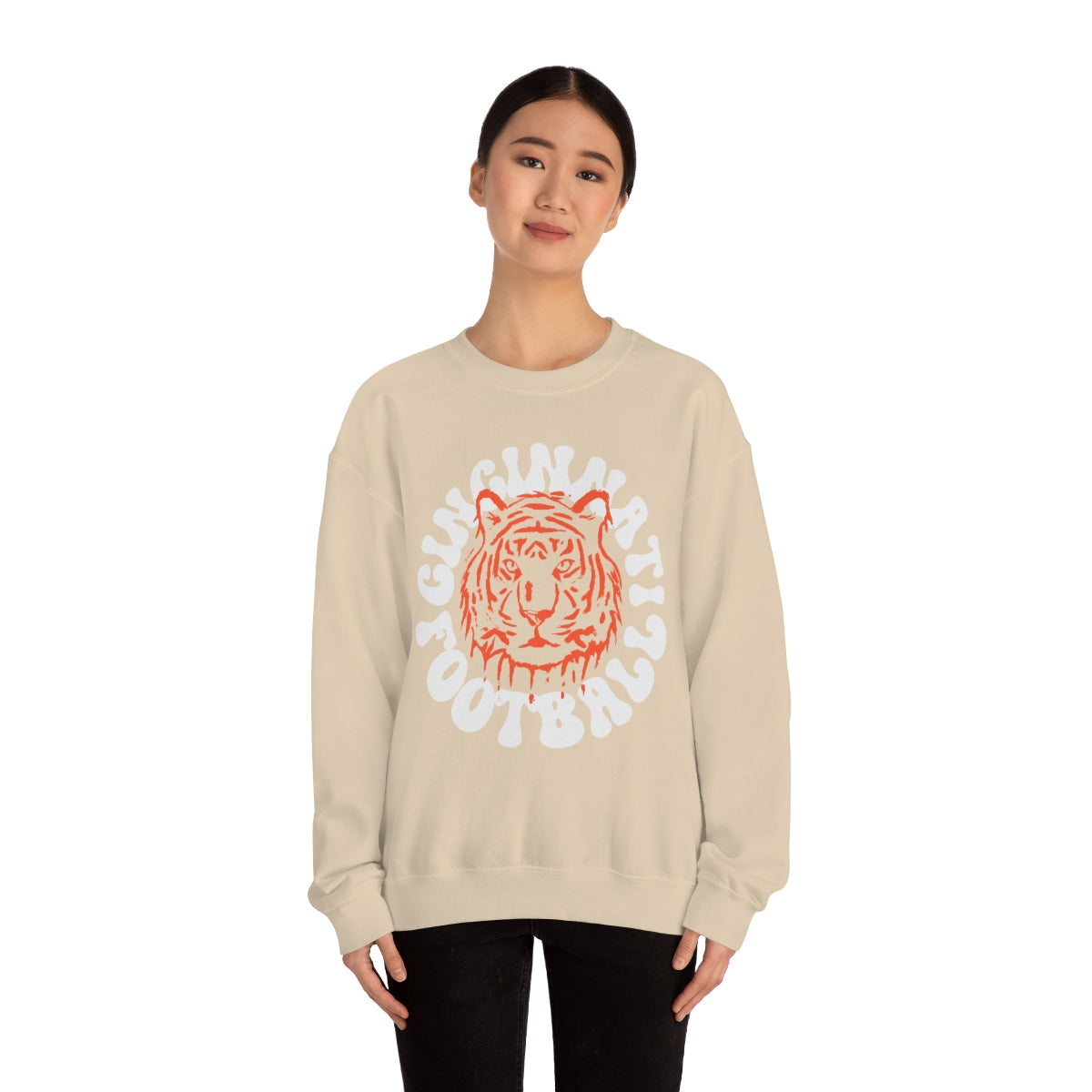 Retro Cincinnati Football Crewneck Sweatshirt - Happy Place Studio