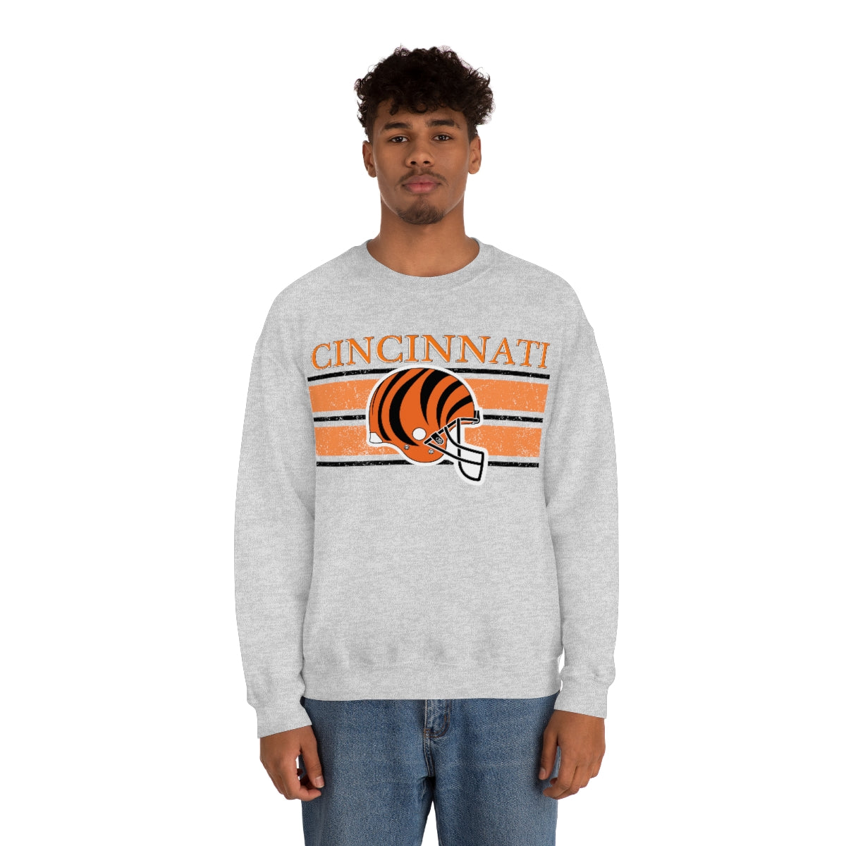 Vintage Cincinnati Orange Crewneck Sweatshirt - Happy Place Studio