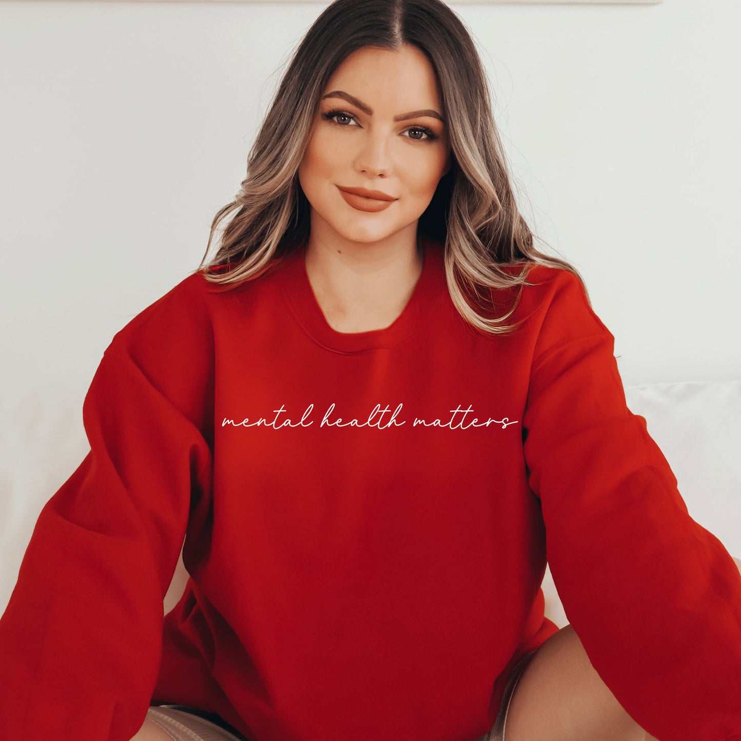 Embroidered Mental Health Sweatshirt, Mental Health Matters Shirt, Self Love Shirt, Anxiety Shirt, Mental Health Hoodie, You Matter Shirt - Happy Place Studio