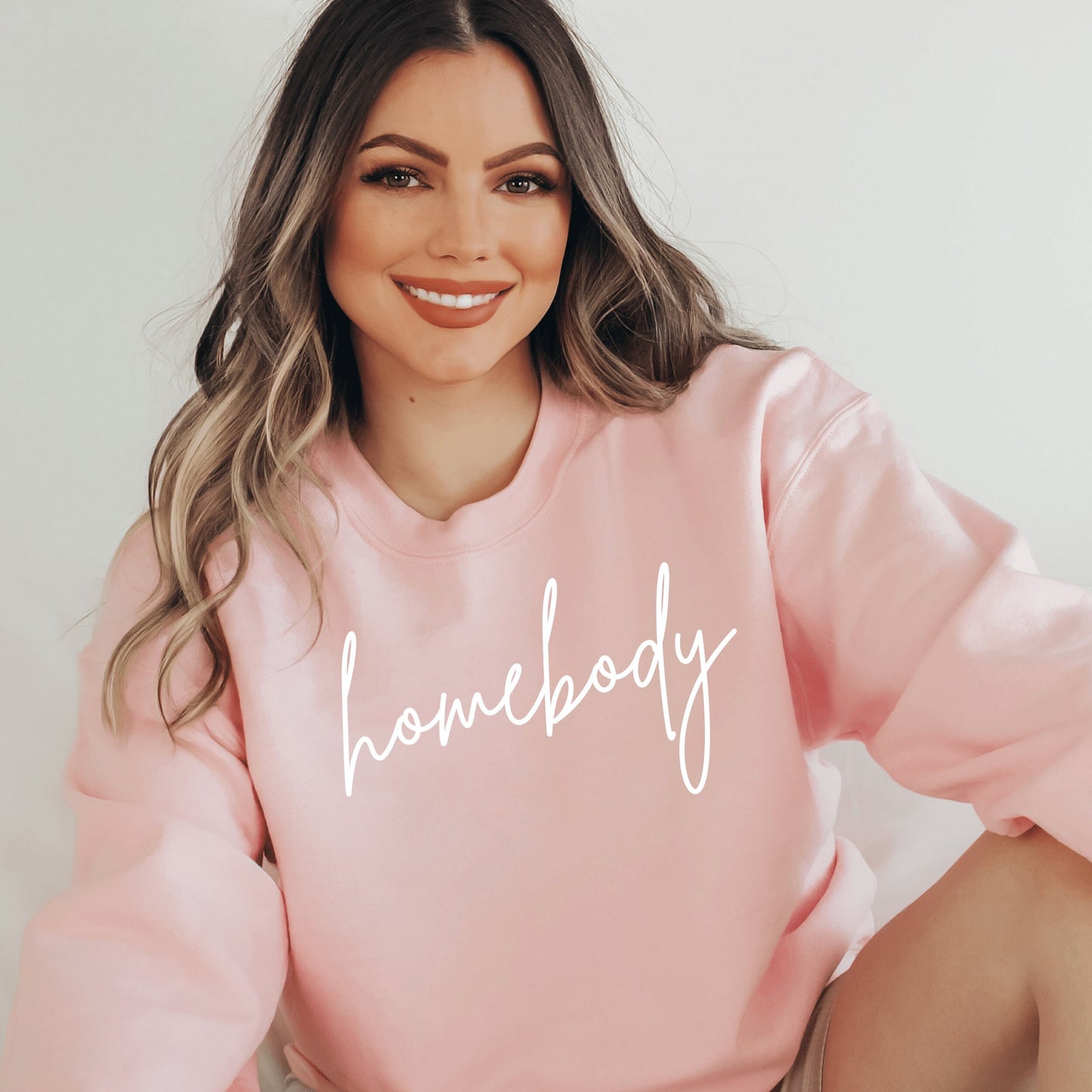 Homebody Embroidered Sweatshirt,Homebody Women’s Sweatshirt, Cute Women's Graphic sweatshirt, Homebody Shirt, Gift for homebody - Happy Place Studio