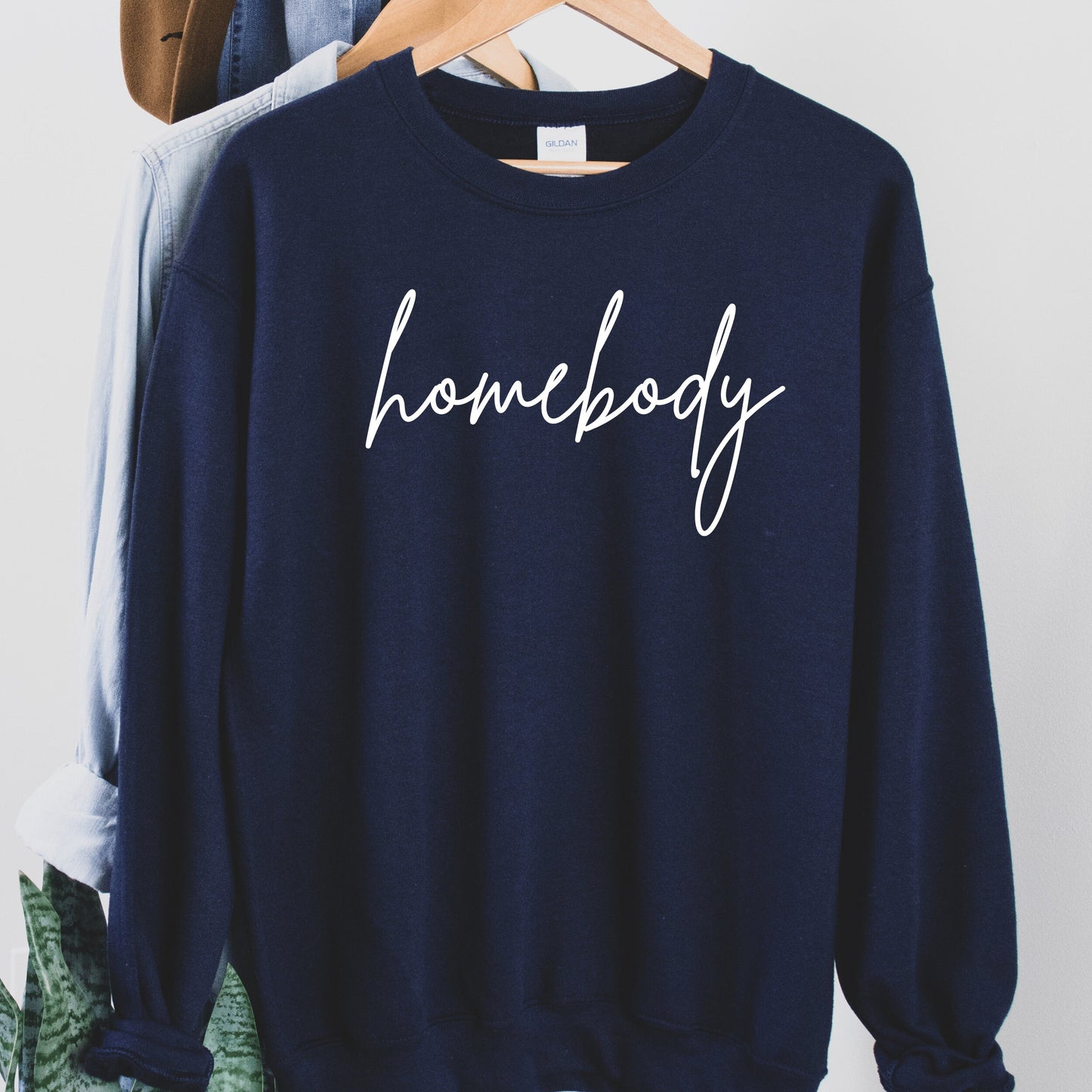 Homebody Embroidered Sweatshirt,Homebody Women’s Sweatshirt, Cute Women's Graphic sweatshirt, Homebody Shirt, Gift for homebody - Happy Place Studio