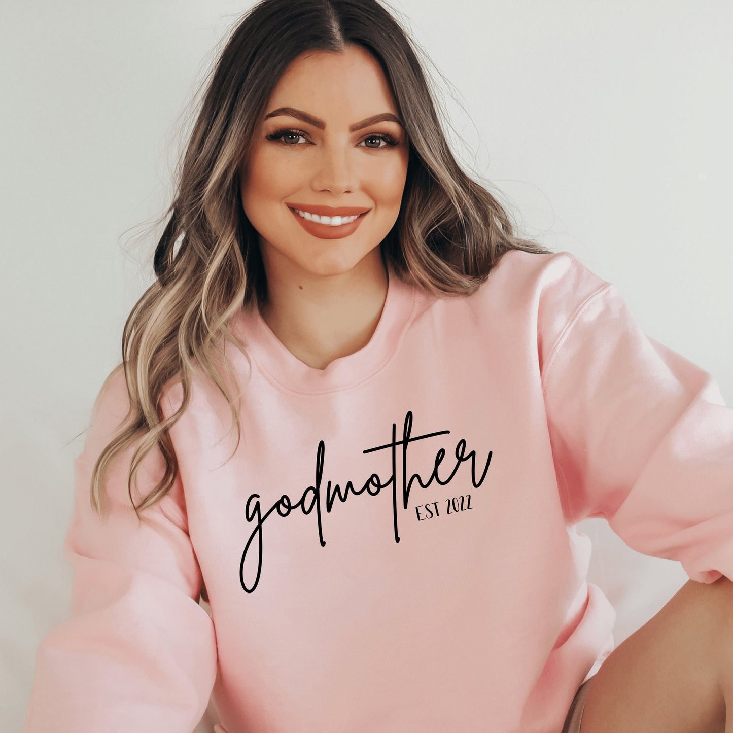 Customized God Mother Sweatshirt, God Mother Shirt, GodMother Gift, Godmother Proposal Crewneck, Godmother Proposal Sweatshirt, Mother's Day - Happy Place Studio