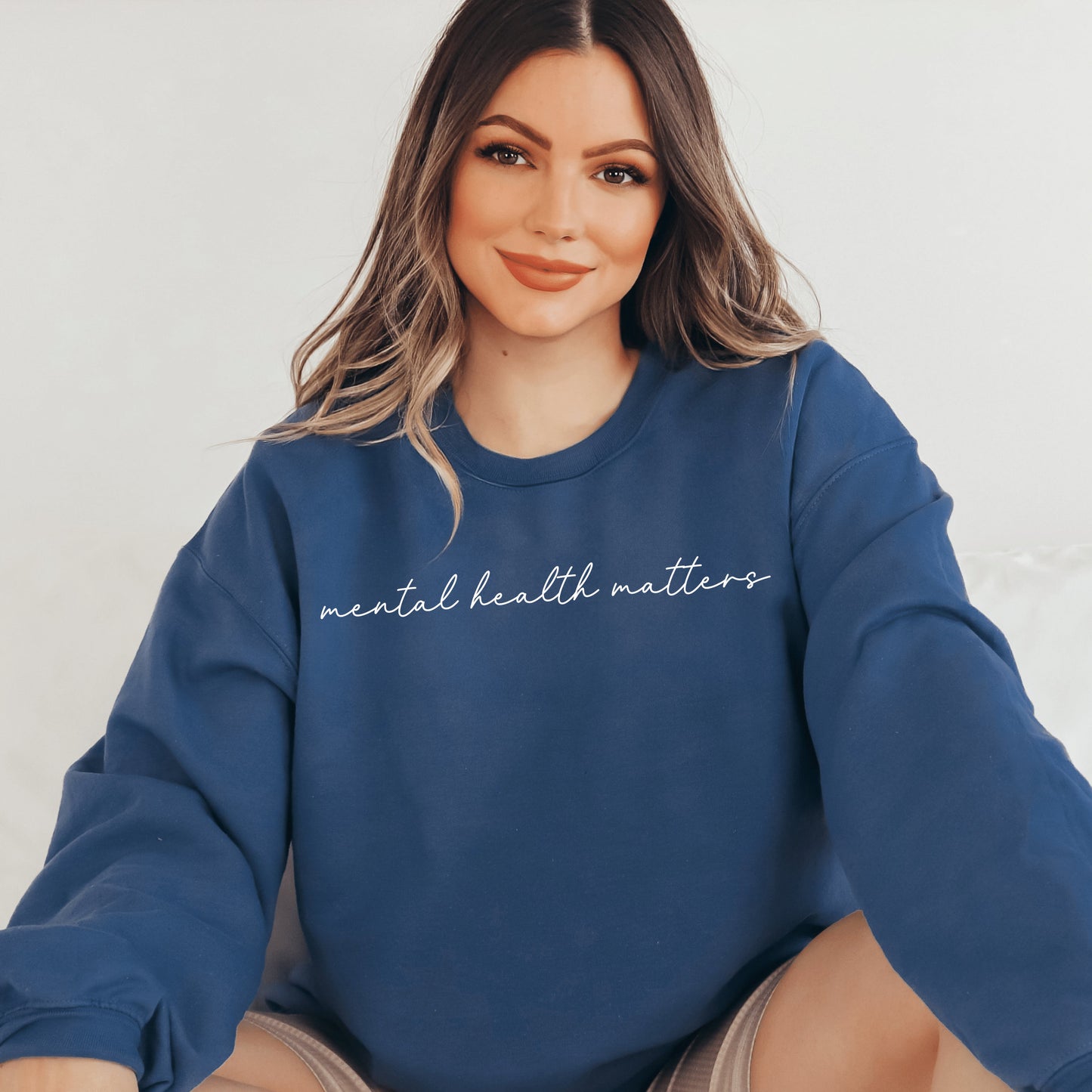 Embroidered Mental Health Sweatshirt, Mental Health Matters Shirt, Self Love Shirt, Anxiety Shirt, Mental Health Hoodie, You Matter Shirt - Happy Place Studio