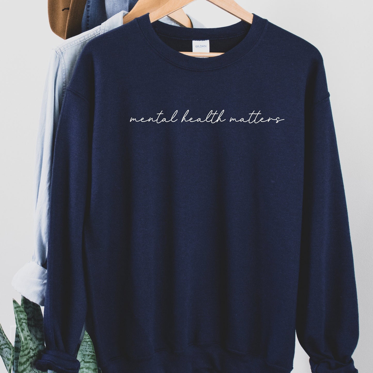 Embroidered Mental Health Sweatshirt, Mental Health Matters Shirt, Self Love Shirt, Anxiety Shirt, Mental Health Hoodie, You Matter Shirt - Happy Place Studio