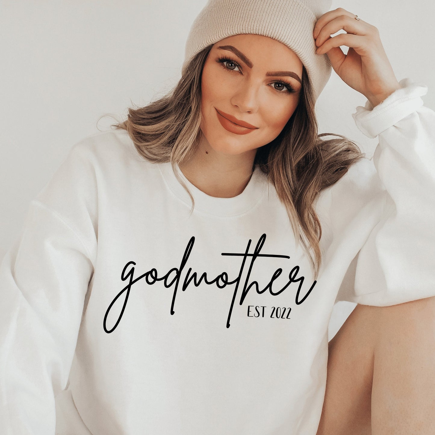 Customized God Mother Sweatshirt, God Mother Shirt, GodMother Gift, Godmother Proposal Crewneck, Godmother Proposal Sweatshirt, Mother's Day - Happy Place Studio