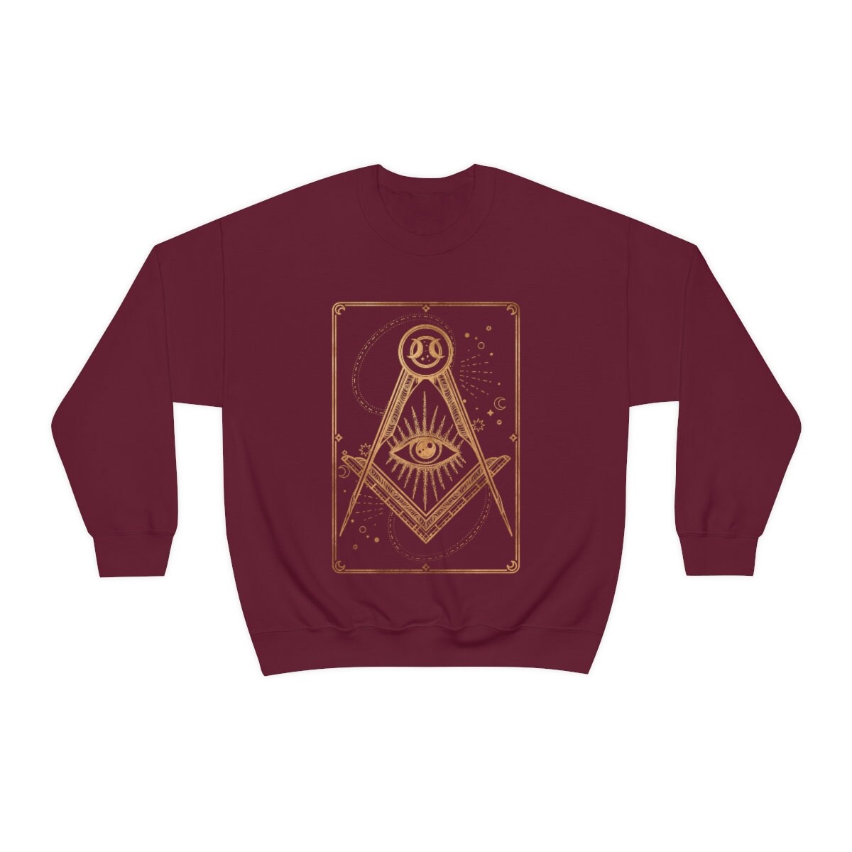 All Seeing Eye Sweatshirt, Tarot Card Sweatshirt, Halloween Sweatshirt, Mystical Tarot Sweatshirt, Celestial Sweatshirt, Witchy Sweat - Happy Place Studio