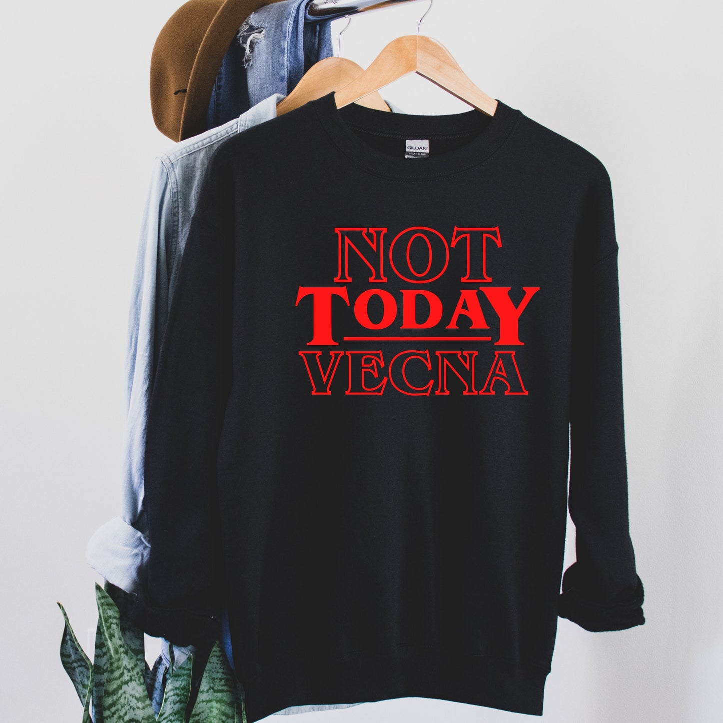 Not Today Vecna shirt, Stranger Gifts, Things shirt, Hawkins Sweatshirt, Upside Down - Happy Place Studio