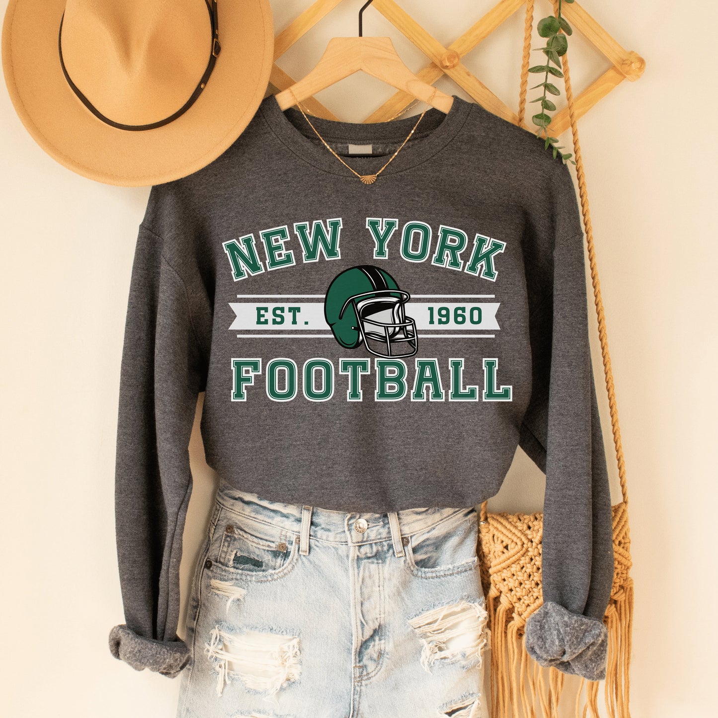 New York Football Jets Sweatshirt - Happy Place Studio