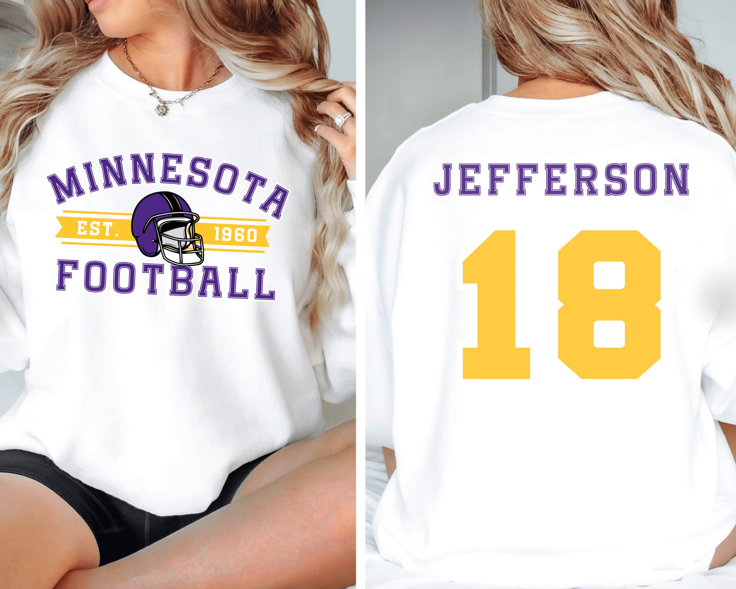 Justin Jefferson Sweatshirt - Happy Place Studio