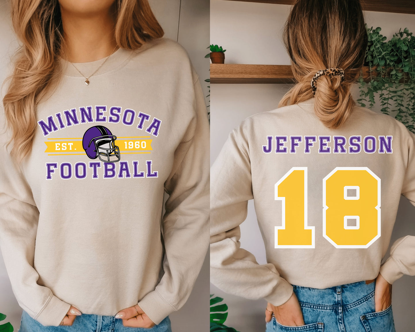 Justin Jefferson Sweatshirt - Happy Place Studio