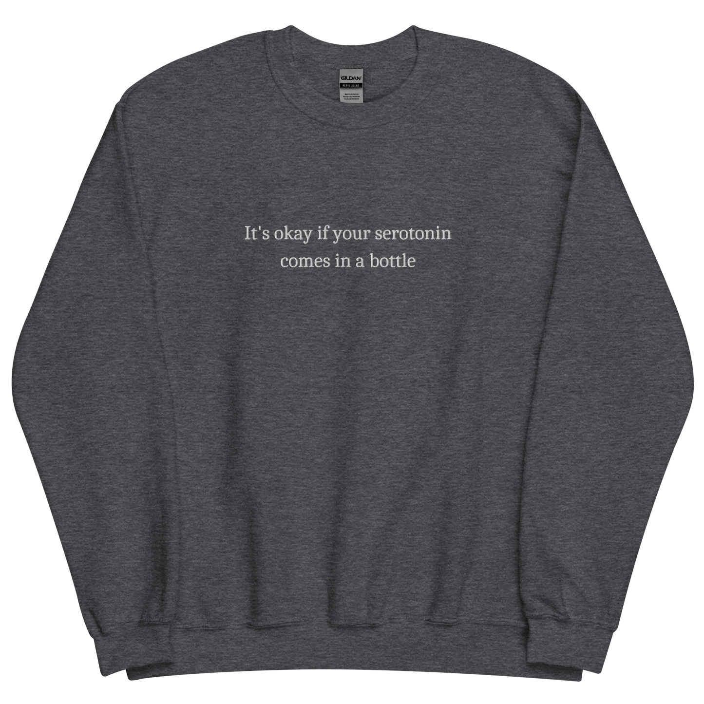 Embroidered Serotonin Sweatshirt - Happy Place Studio