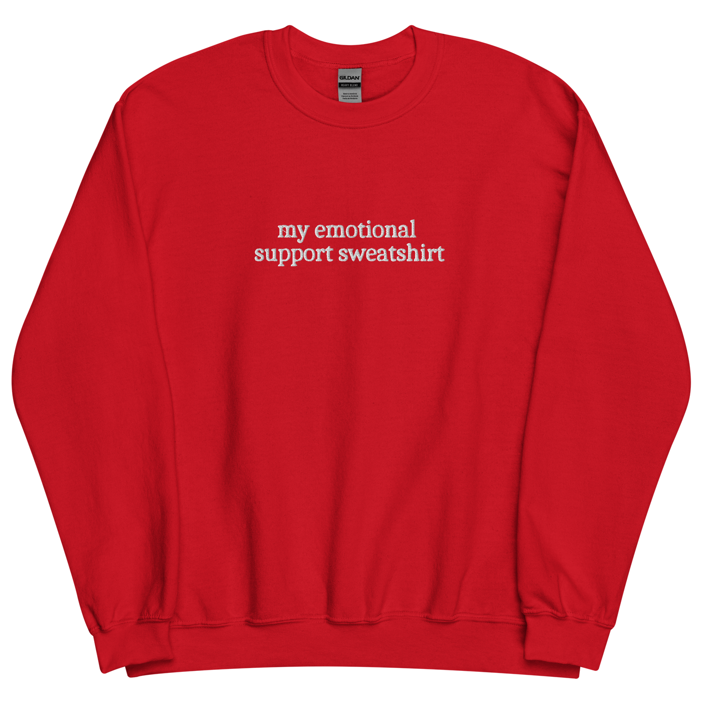 Embroidered My Emotional Support Sweatshirt - Happy Place Studio