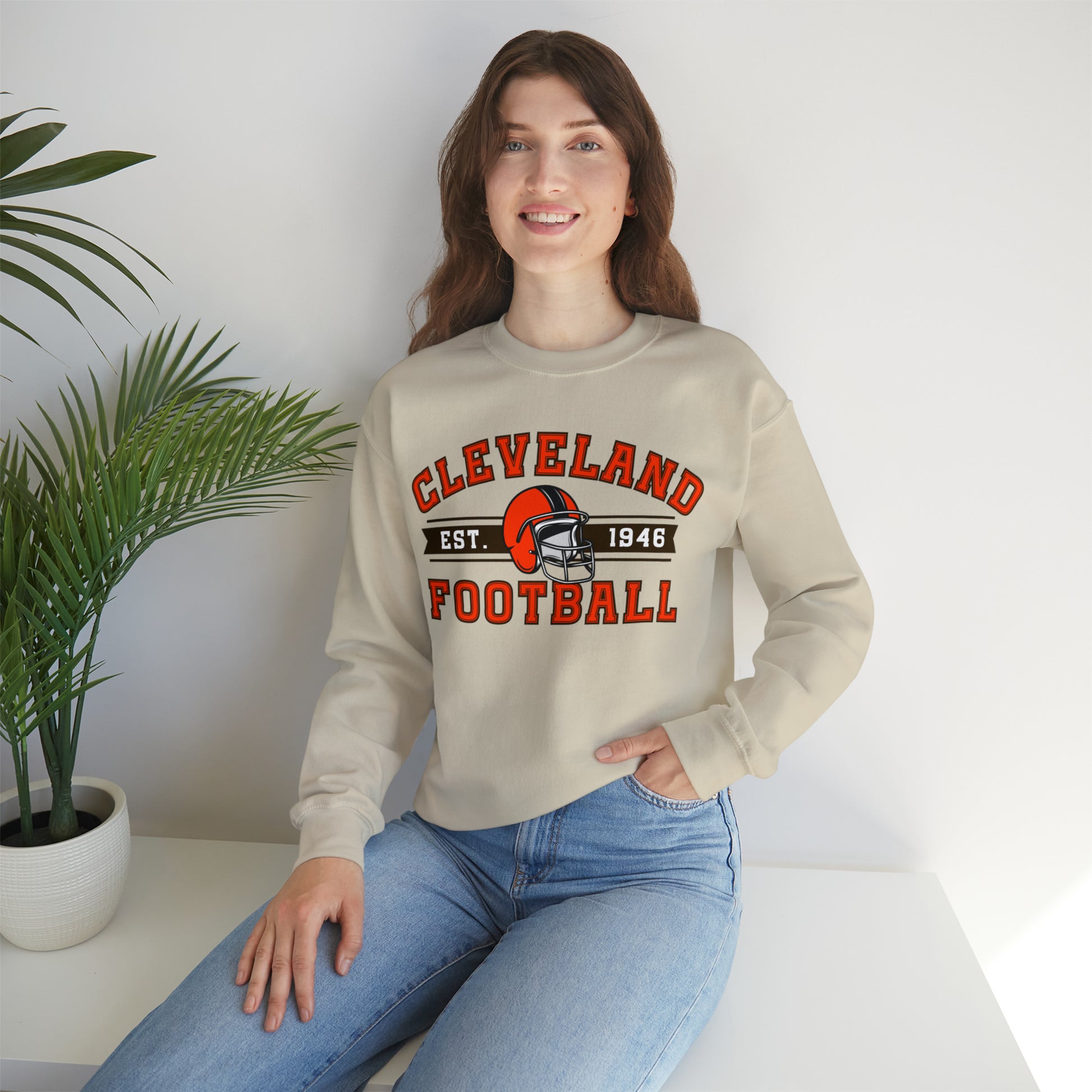 Cleveland Football Sweatshirt - Happy Place Studio