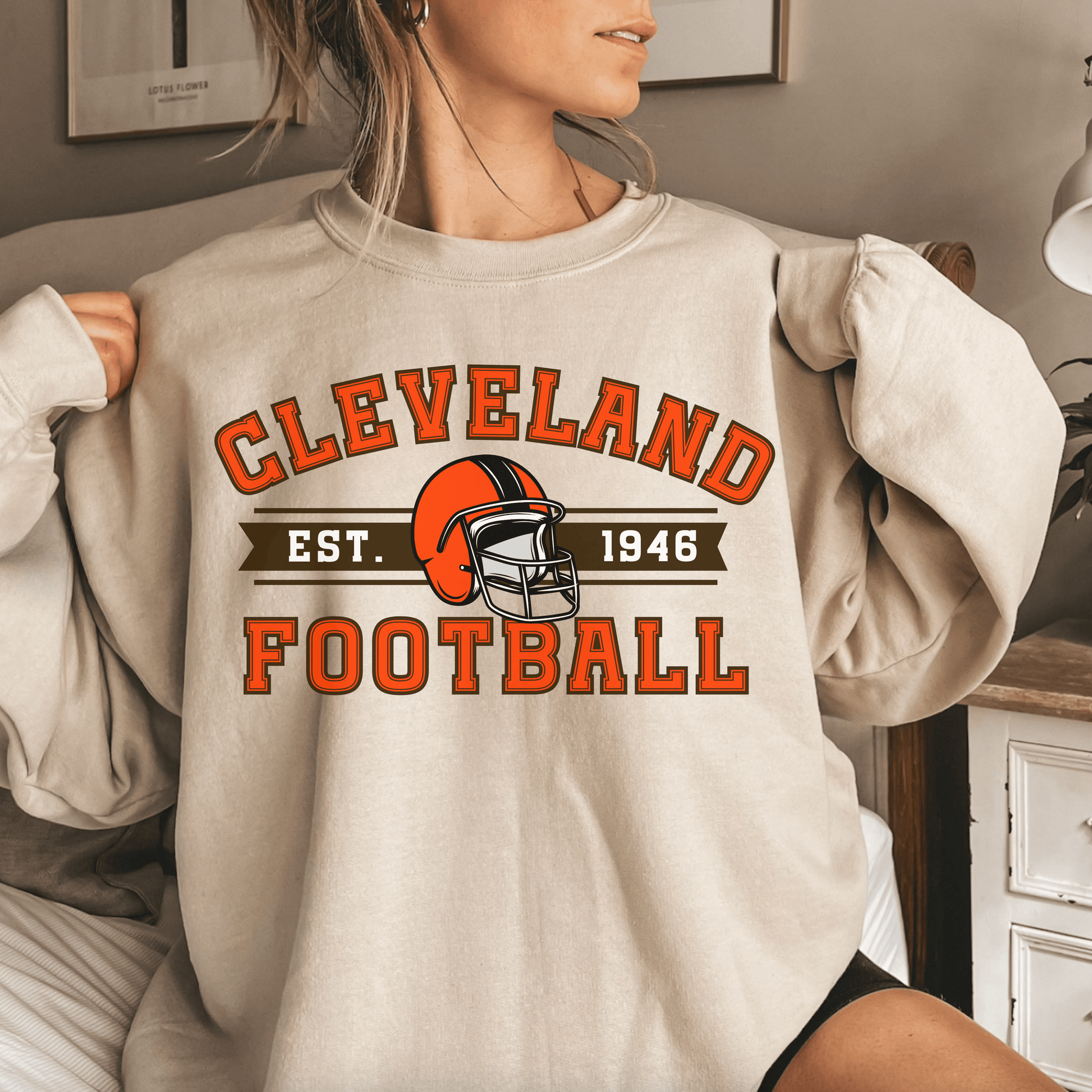 Cleveland Football Sweatshirt - Happy Place Studio