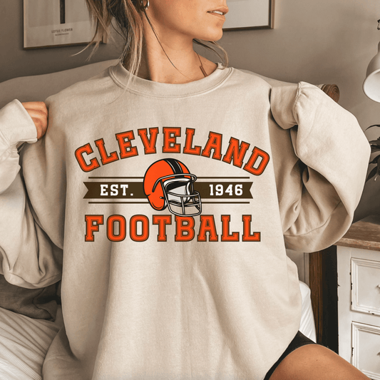Cleveland Football Sweatshirt - Happy Place Studio