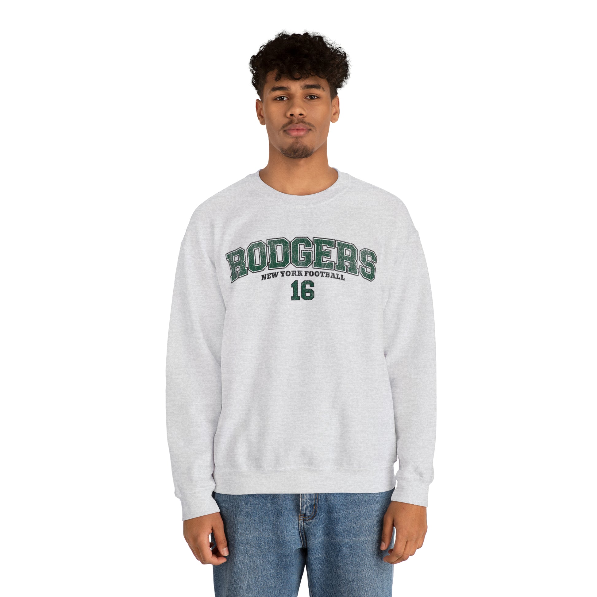Aaron Rodgers Sweatshirt, Aaron Rodgers Jersey, New York Football Crewneck, Vintage Style Jets Sweatshirt, Aaron Rodgers shirt,Jets Crewneck - Happy Place Studio
