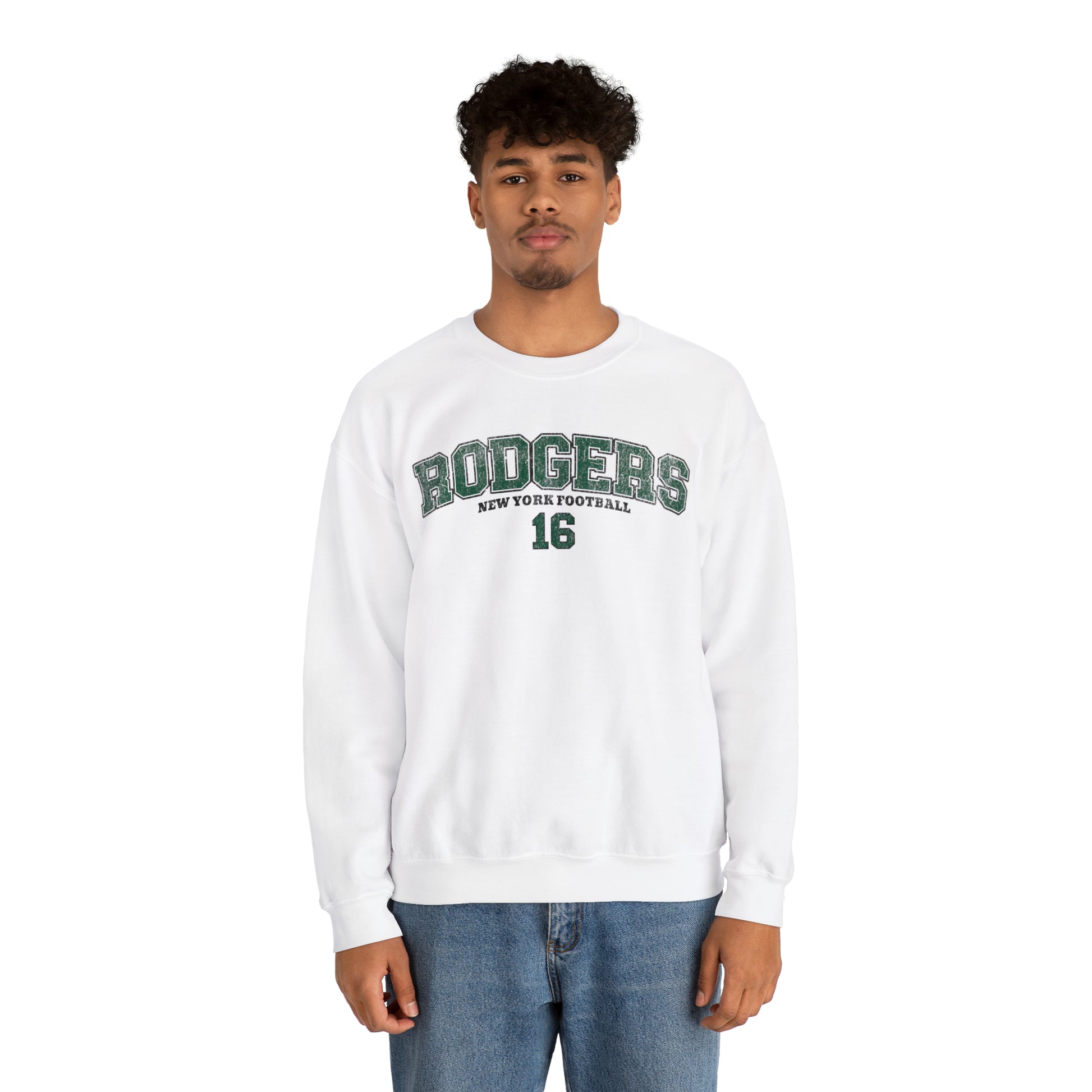 Aaron Rodgers Sweatshirt, Aaron Rodgers Jersey, New York Football Crewneck, Vintage Style Jets Sweatshirt, Aaron Rodgers shirt,Jets Crewneck - Happy Place Studio
