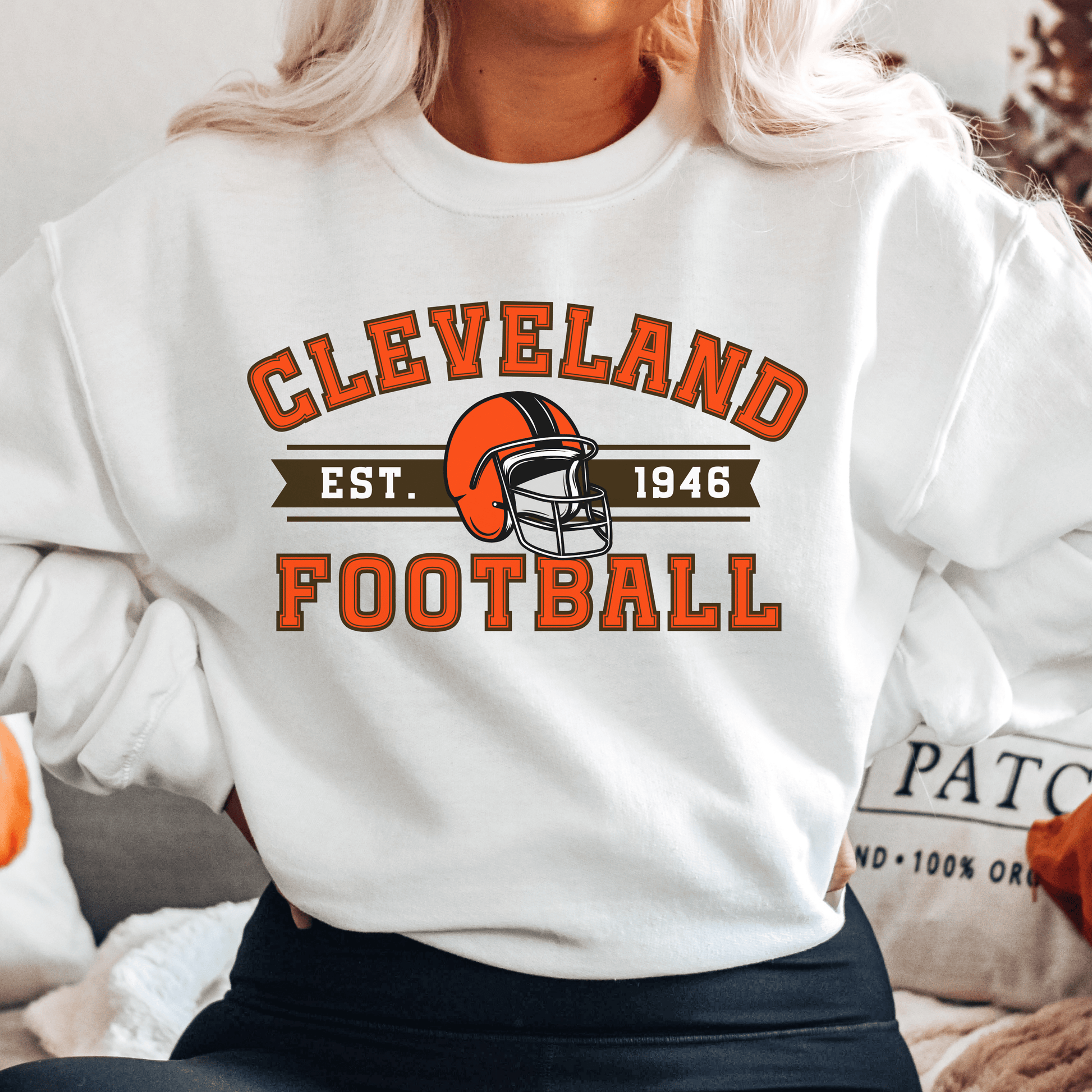 Cleveland Football Sweatshirt - Happy Place Studio
