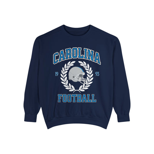 Comfort Colors Carolina Football Sweatshirt, Vintage Panther Football Sweatshirt, Retro Carolina Football Sweatshirt, Panther Football Gift