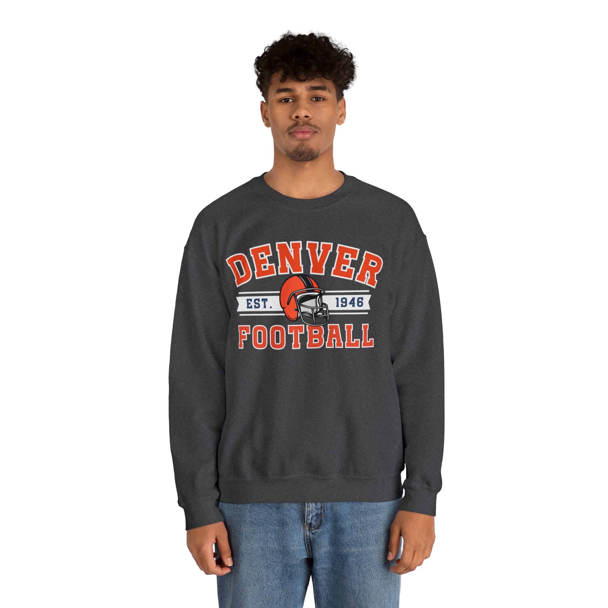 Vintage Denver Football Sweatshirt - Happy Place Studio
