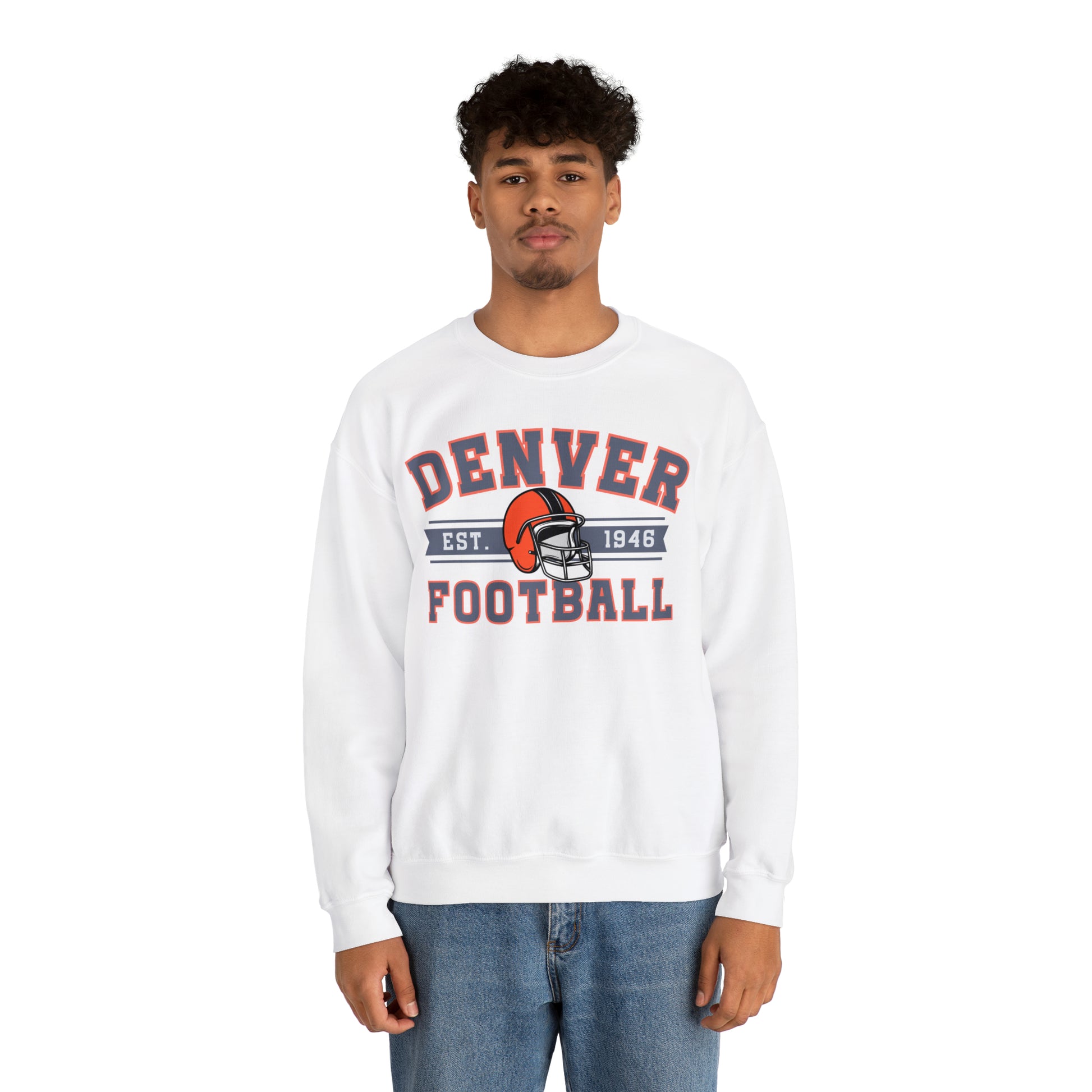 Vintage Denver Football Sweatshirt - Happy Place Studio