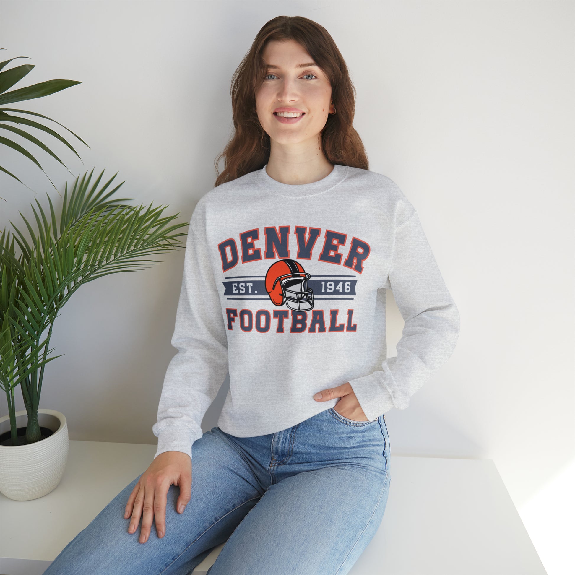 Vintage Denver Football Sweatshirt - Happy Place Studio