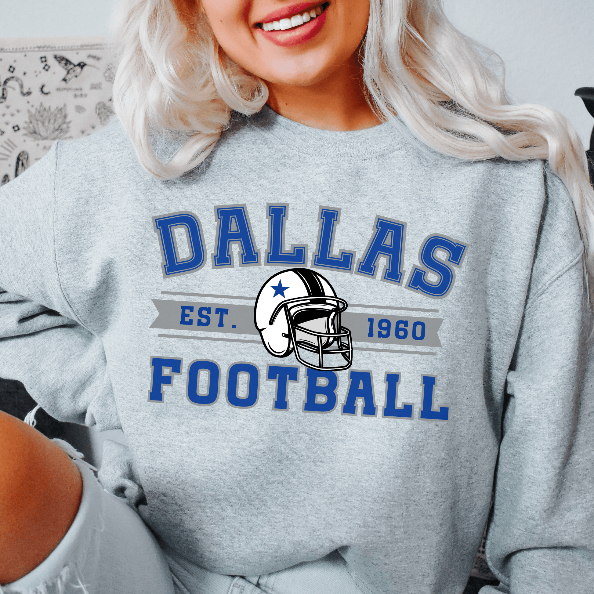 Dallas Football Sweatshirt - Happy Place Studio