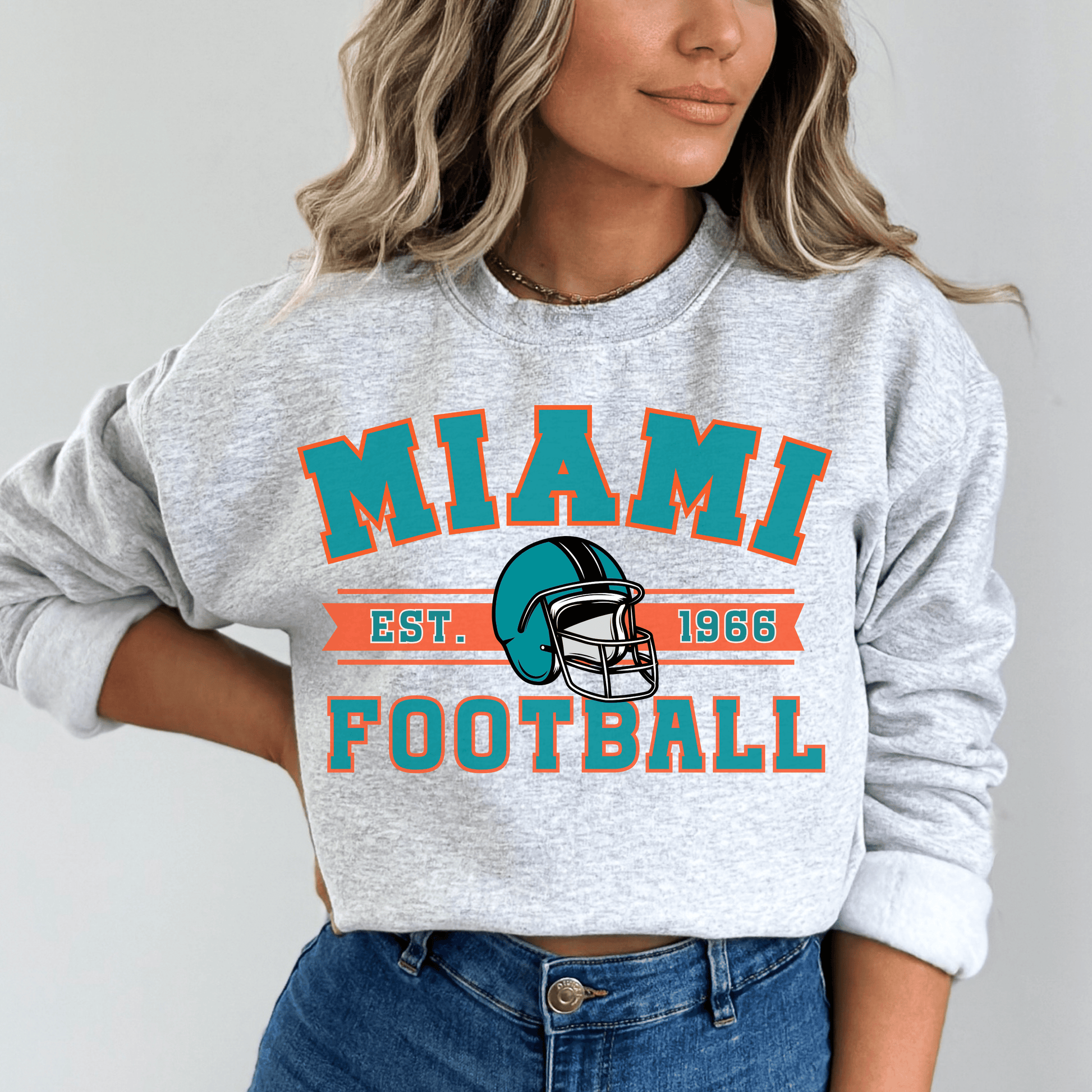 Miami Football Sweatshirt - Happy Place Studio