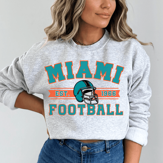Miami Football Sweatshirt - Happy Place Studio