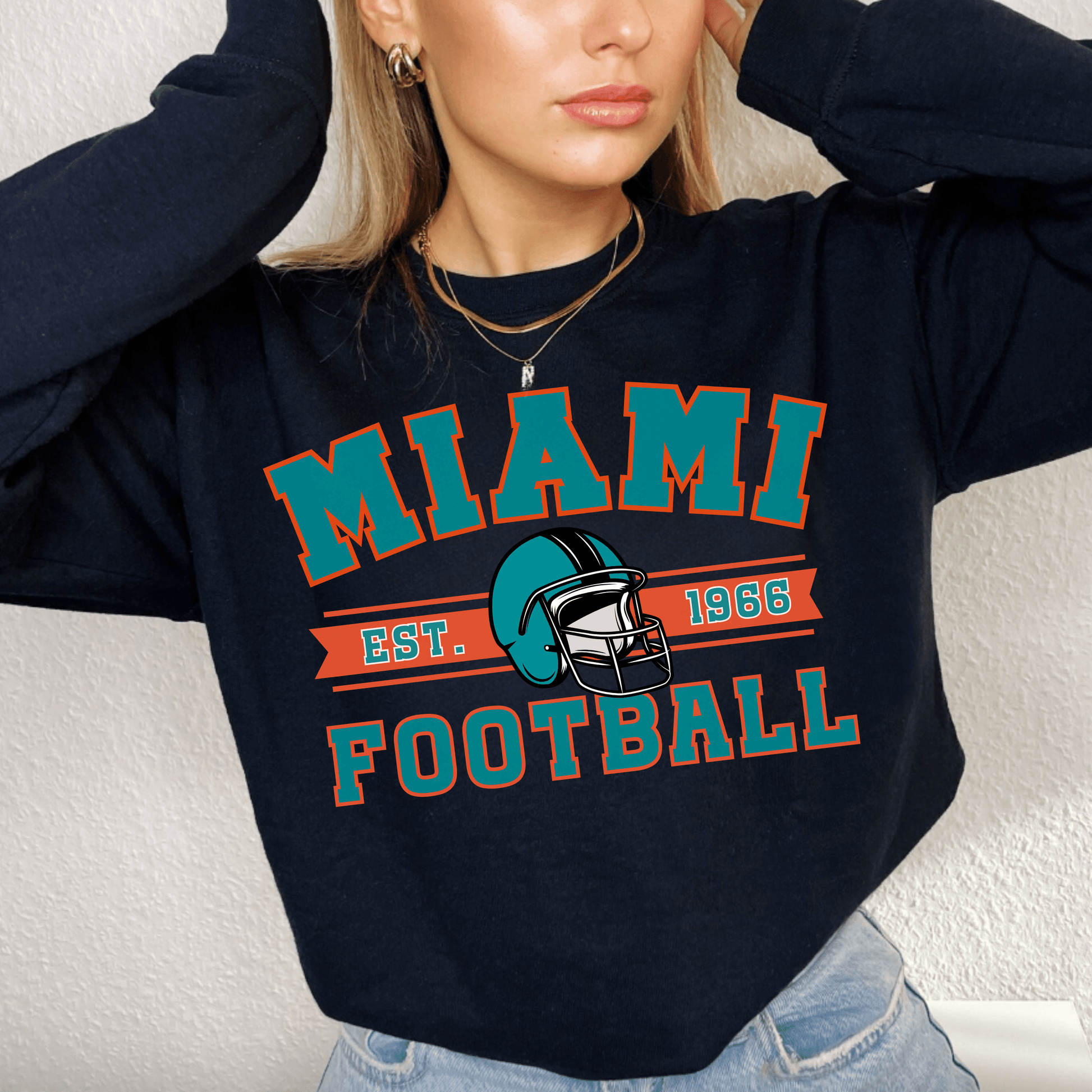 Miami Football Sweatshirt - Happy Place Studio