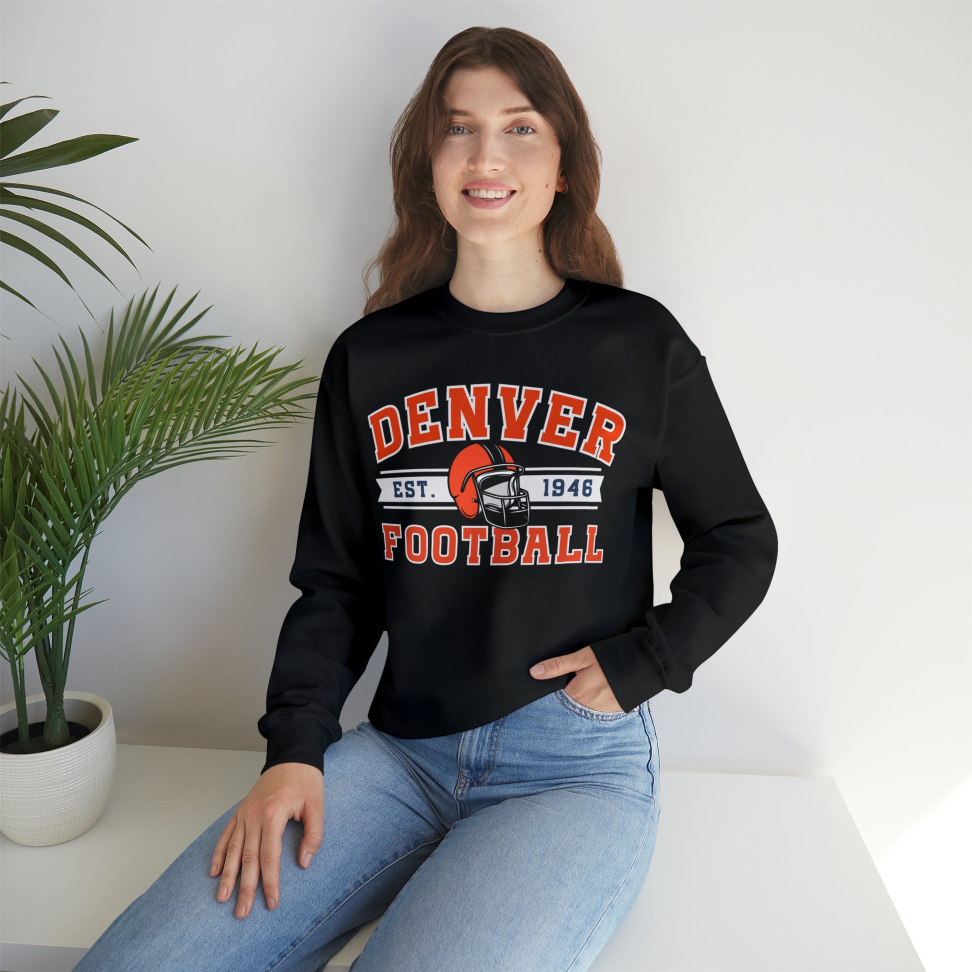 Vintage Denver Football Sweatshirt - Happy Place Studio