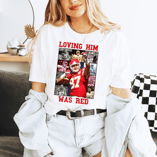 Travis Kelce Loving Him Shirt - Happy Place Studio