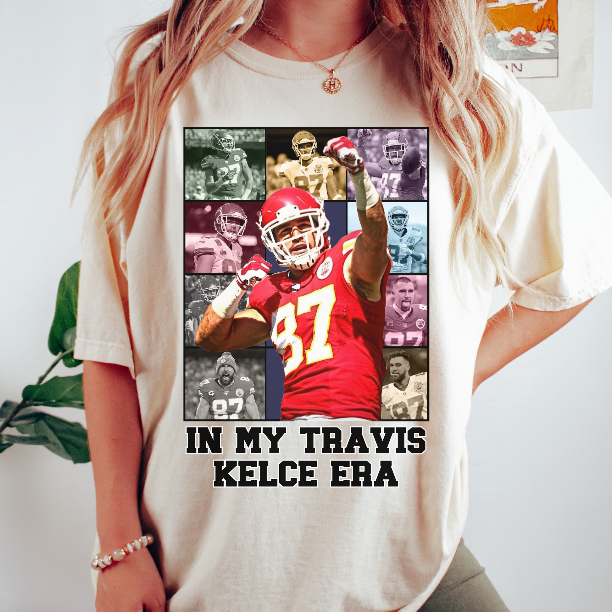 Comfort Colors Travis Kelce Era Collage Shirt - Happy Place Studio