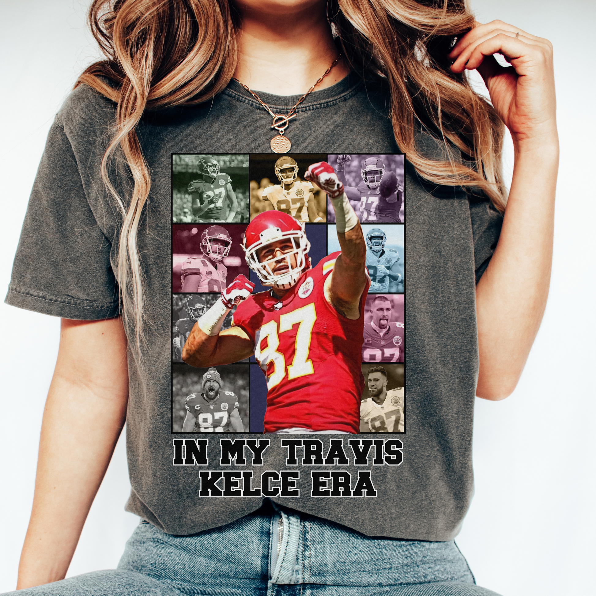 Comfort Colors Travis Kelce Era Collage Shirt - Happy Place Studio