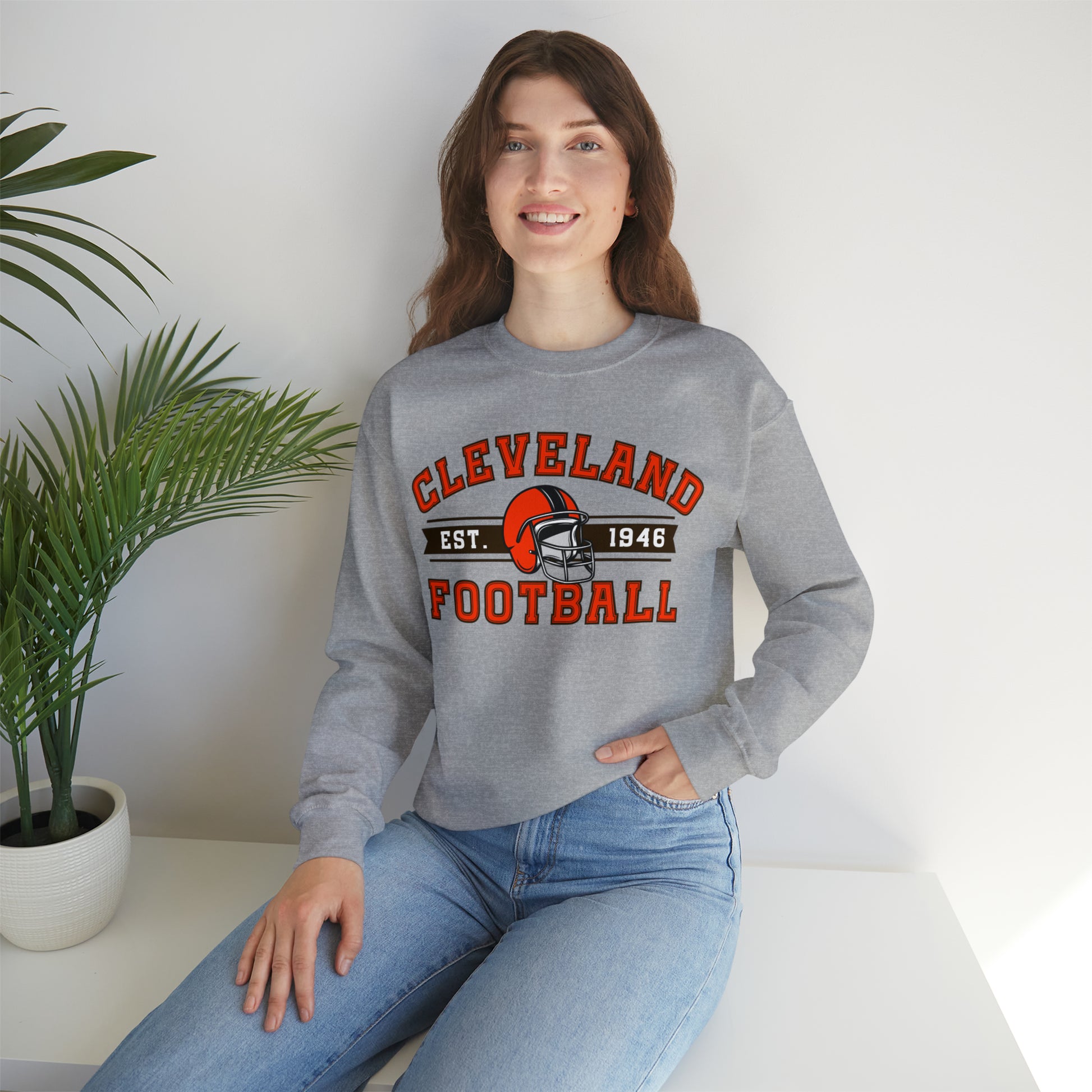 Cleveland Football Sweatshirt - Happy Place Studio