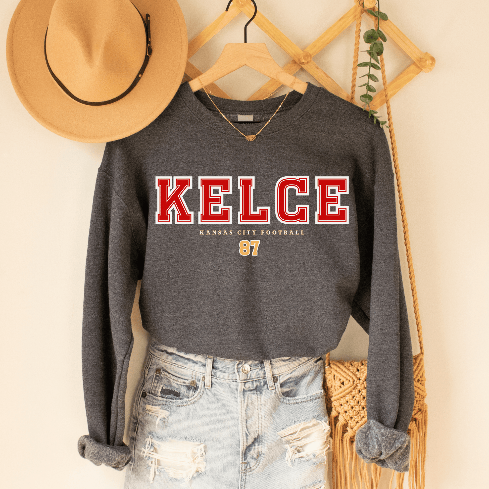 Travis Kelce 87 Sweatshirt - Happy Place Studio