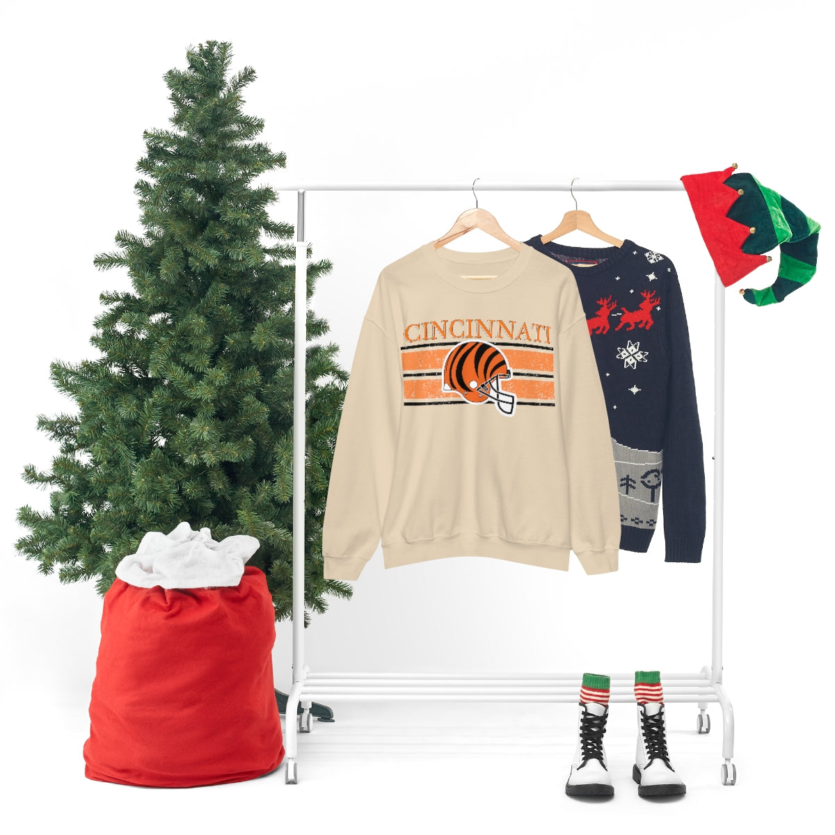 Vintage Cincinnati Orange Crewneck Sweatshirt - Happy Place Studio