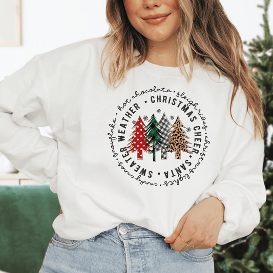 Christmas Tree Vibes Sweatshirt - Happy Place Studio