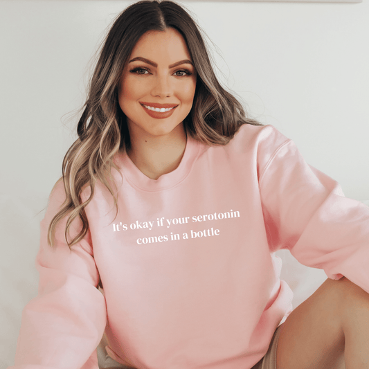 Embroidered Serotonin Sweatshirt - Happy Place Studio