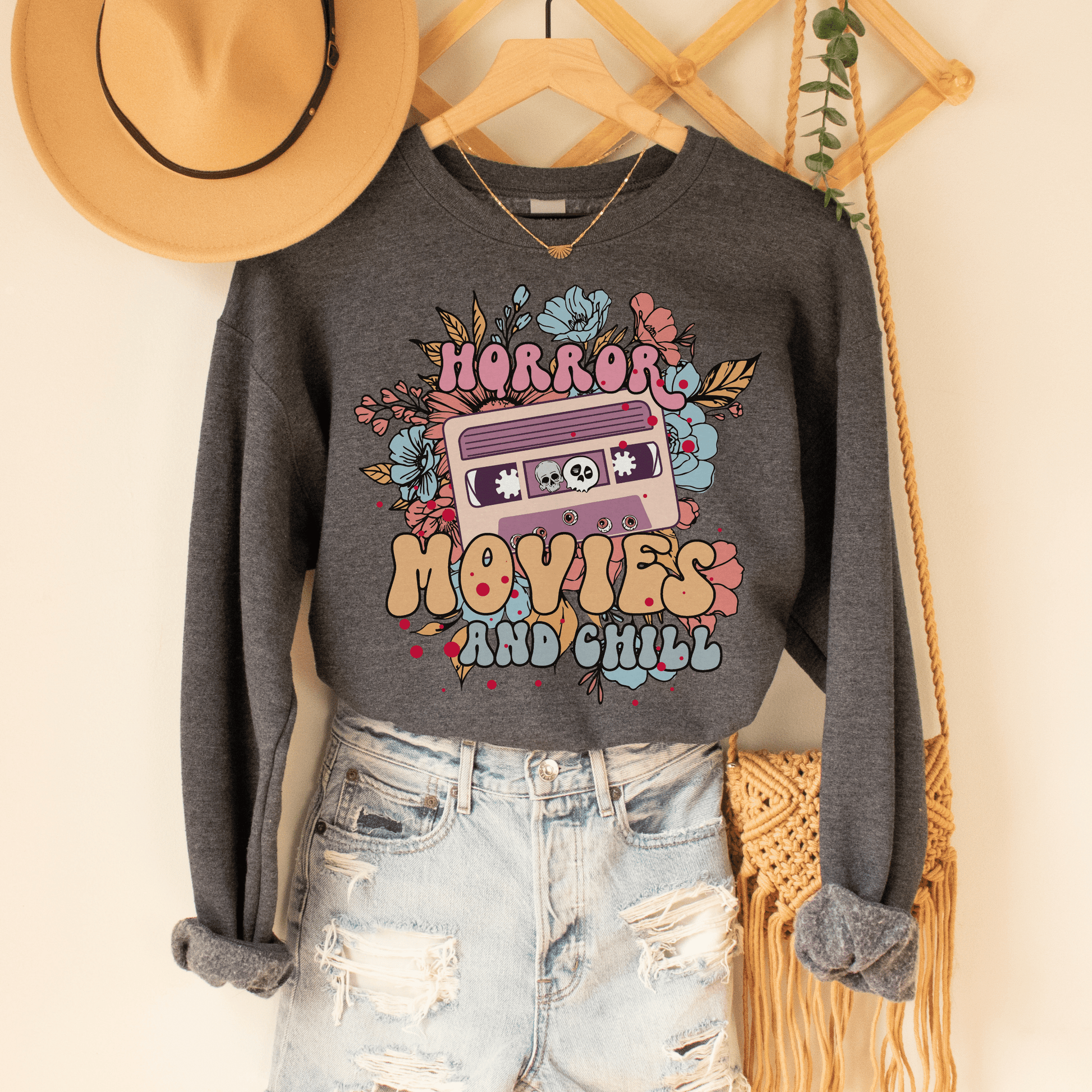 Horror Movies Sweatshirt - Happy Place Studio