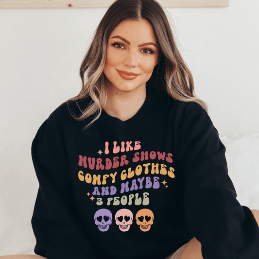 Murder Shows Halloween Sweater - Happy Place Studio