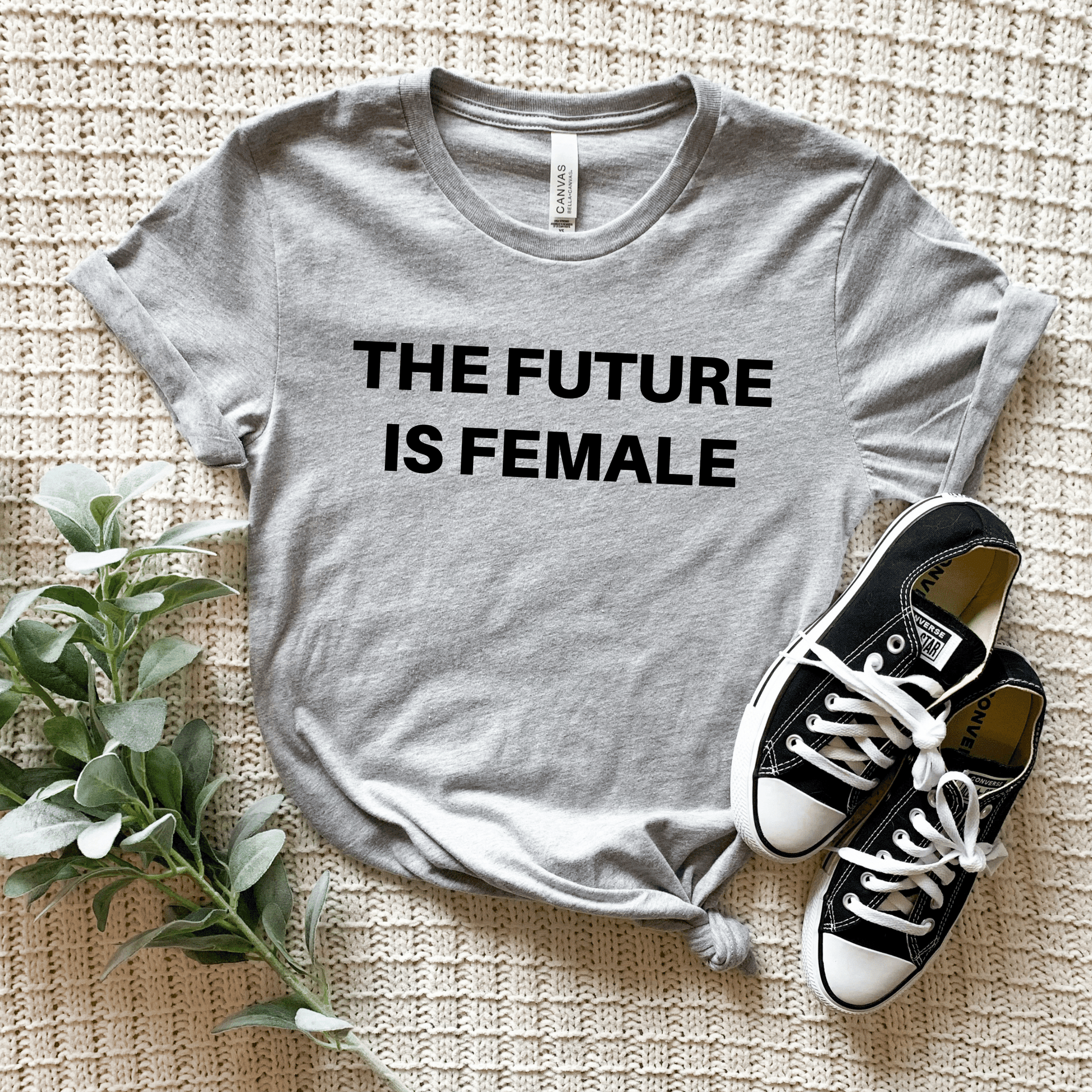 The Future is Female Purple Hearts Tshirt - Happy Place Studio