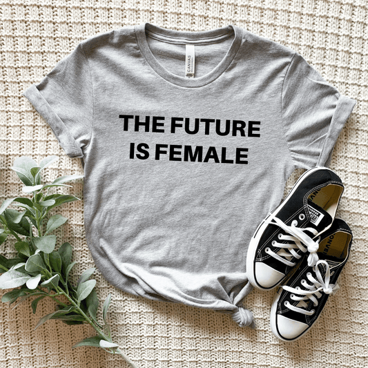 The Future is Female Purple Hearts Tshirt - Happy Place Studio