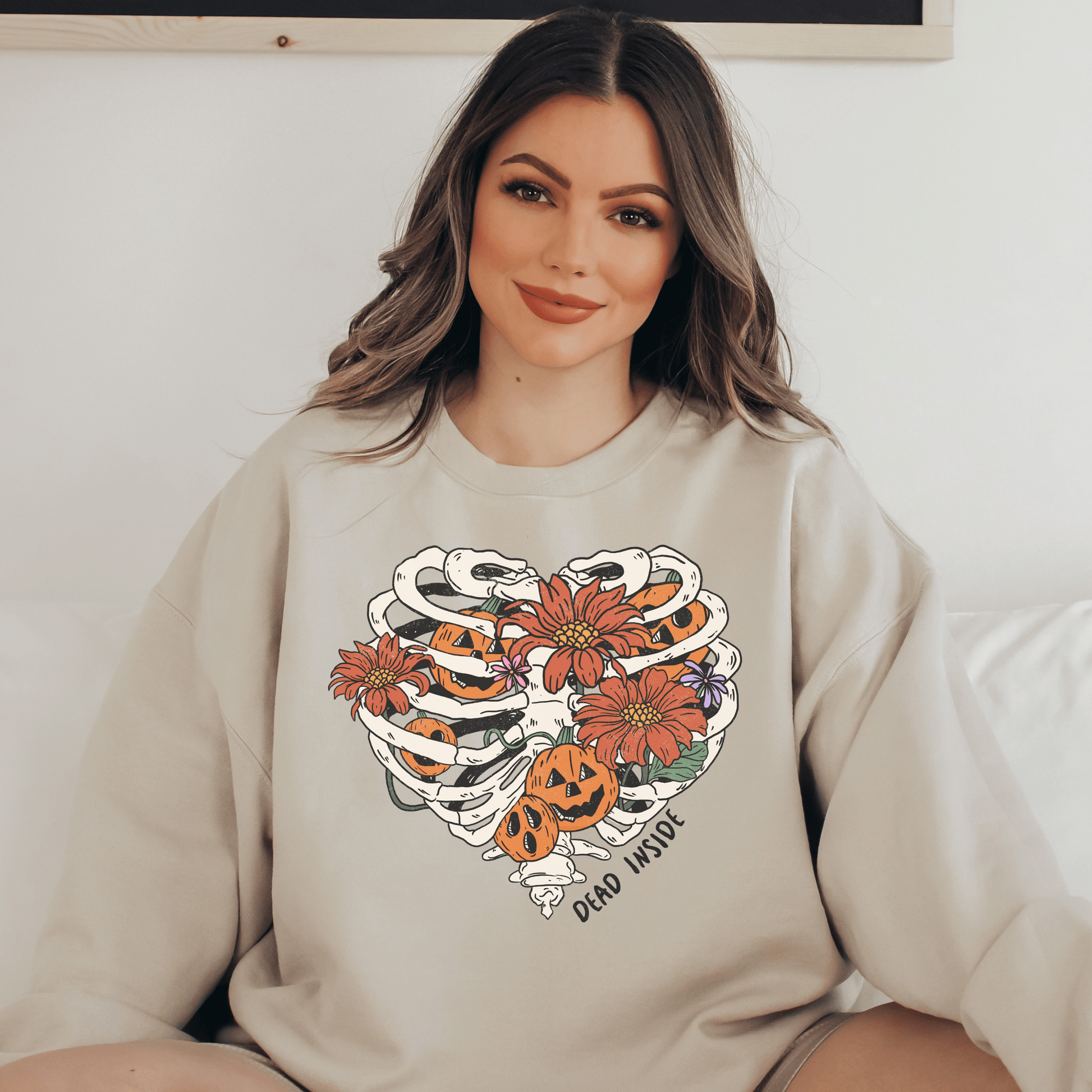 Dead Inside Halloween Sweatshirt - Happy Place Studio
