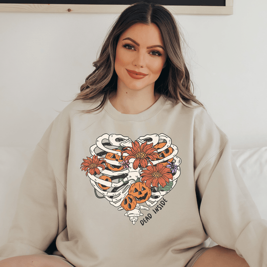 Dead Inside Halloween Sweatshirt - Happy Place Studio