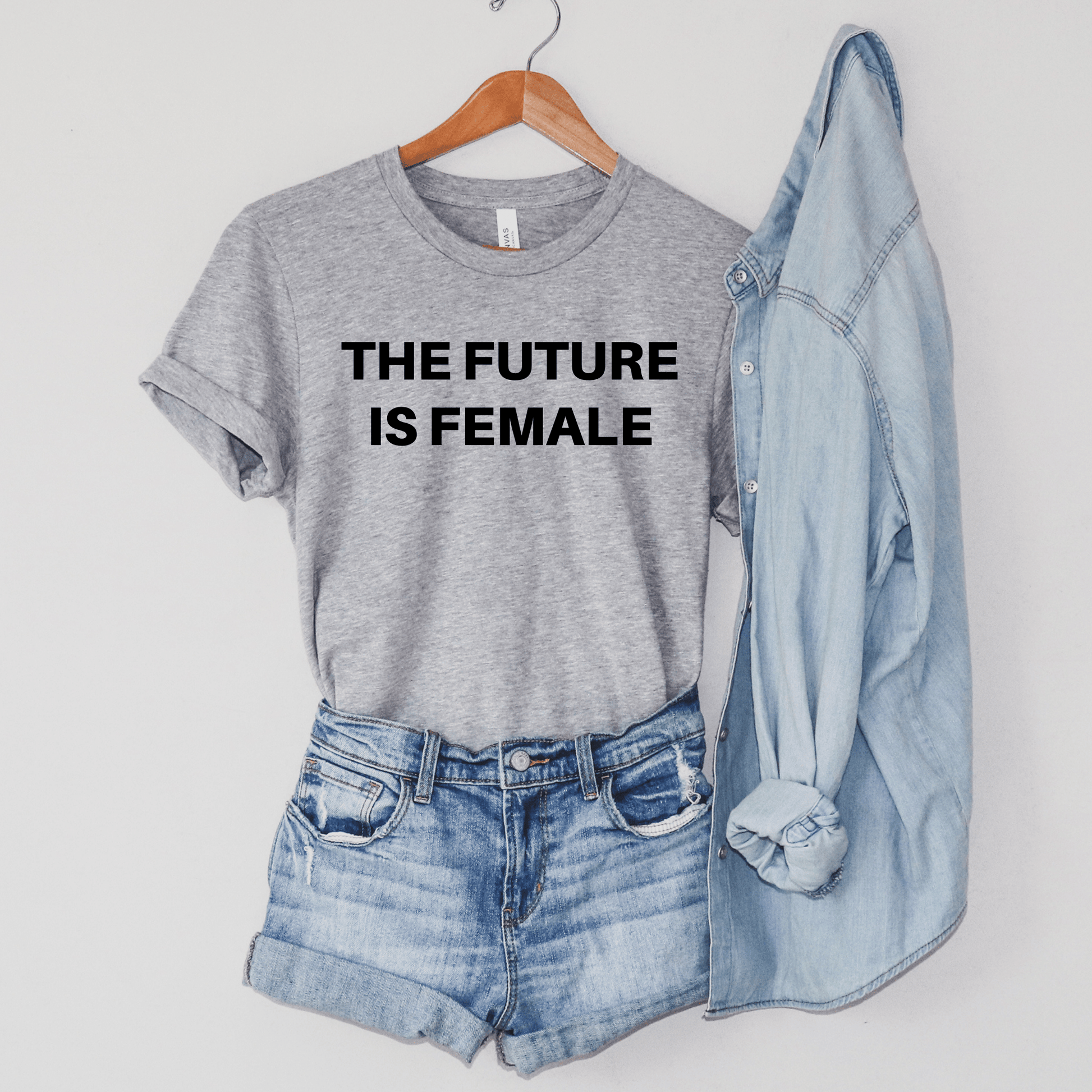 The Future is Female Purple Hearts Tshirt - Happy Place Studio