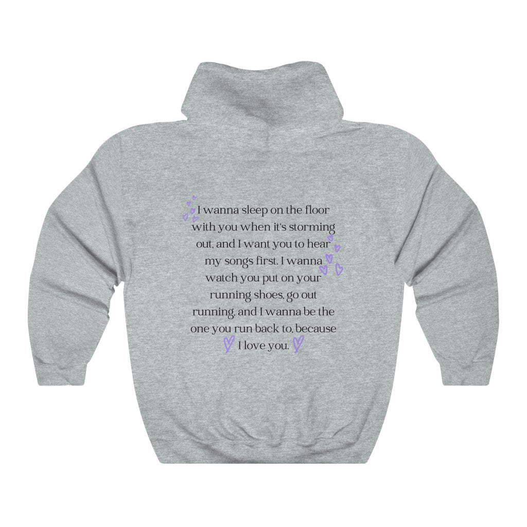 Purple Hearts Quote Hoodie - They Said It Studio