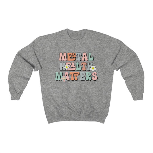Mental Health Matters Crewneck Sweatshirt - Happy Place Studio