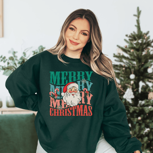 Vintage Merry Christmas Sweatshirt - Happy Place Studio