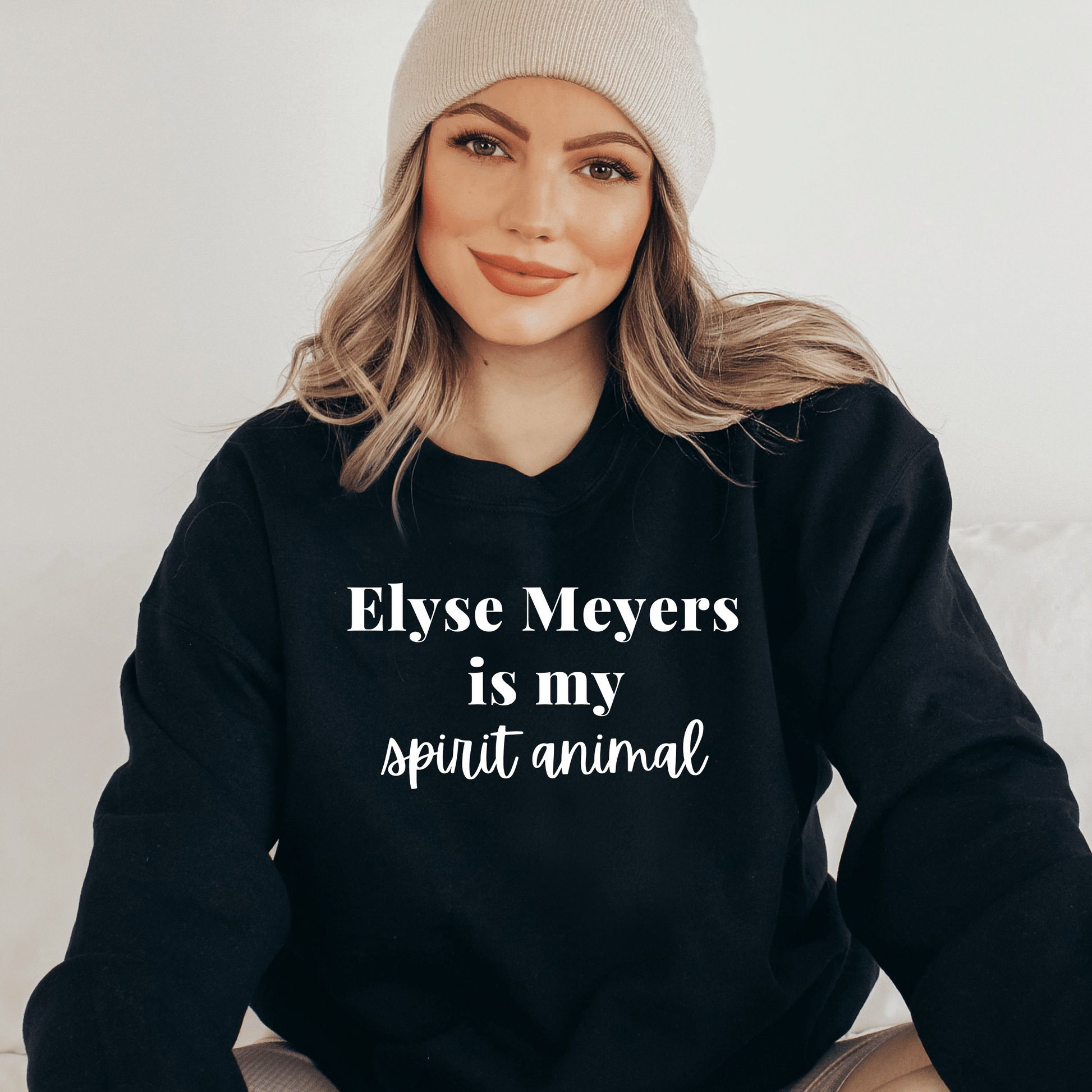Elyse Meyers White Lettering is My Spirit Animal Sweatshirt - They Said It Studio